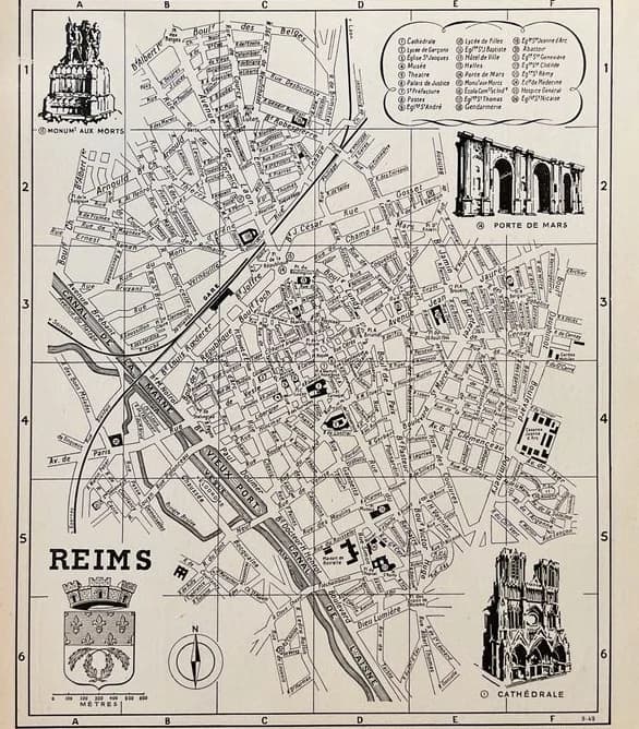 Plan de Reims de 1951 — Pulcinella, 56 rue Chanzy